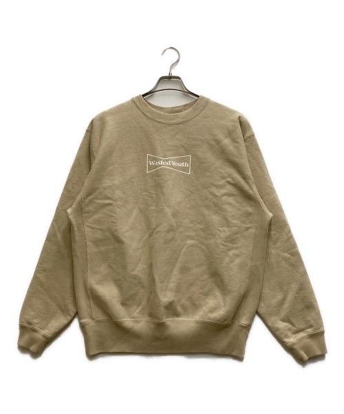 WASTED YOUTH（ウェイステッドユース）Wasted Youth (ウエステッド ユース) HEAVY WEIGHT SWEATSHIRT ベージュ サイズ:Ⅼの古着・服飾アイテム