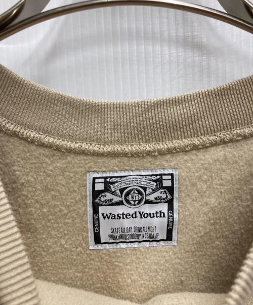 WASTED YOUTH（ウェイステッドユース）Wasted Youth (ウエステッド ユース) HEAVY WEIGHT SWEATSHIRT ベージュ サイズ:Ⅼの古着・服飾アイテム