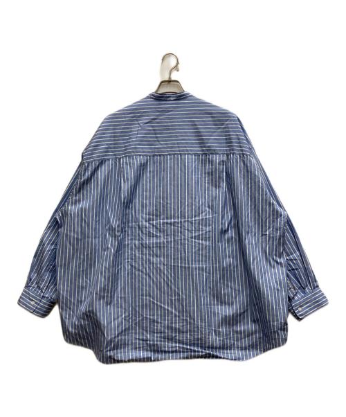 Graphpaper（グラフペーパー）Graphpaper (グラフペーパー) SOKTAS High Count Broad L/S Oversized Band Collar Shirt ブルー サイズ:2の古着・服飾アイテム