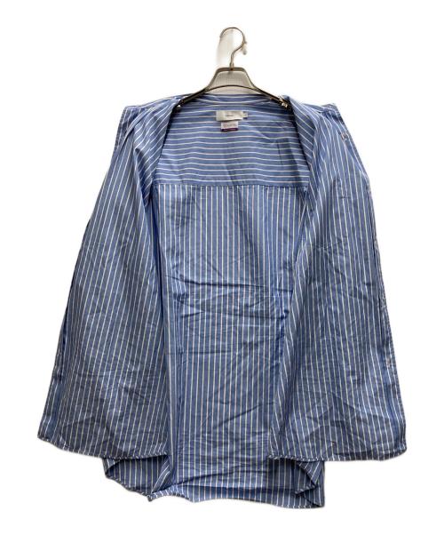 Graphpaper（グラフペーパー）Graphpaper (グラフペーパー) SOKTAS High Count Broad L/S Oversized Band Collar Shirt ブルー サイズ:2の古着・服飾アイテム