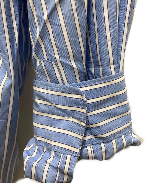 Graphpaper（グラフペーパー）Graphpaper (グラフペーパー) SOKTAS High Count Broad L/S Oversized Band Collar Shirt ブルー サイズ:2の古着・服飾アイテム