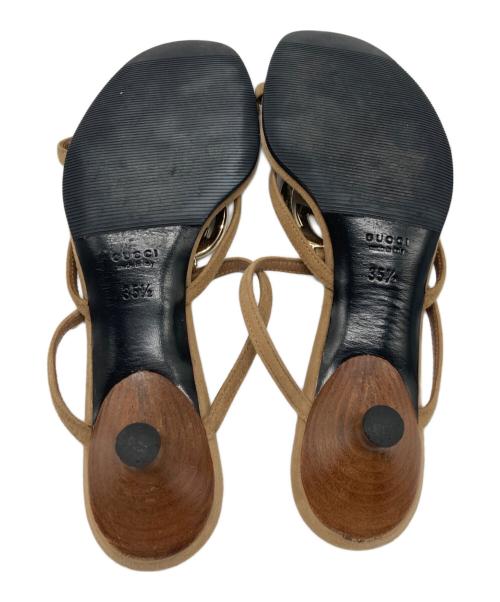 GUCCI（グッチ）GUCCI (グッチ) インターロックキングGTストラップ ブラウン サイズ: 35 1/2の古着・服飾アイテム