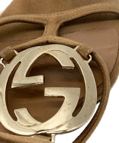 GUCCI（グッチ）GUCCI (グッチ) インターロックキングGTストラップ ブラウン サイズ: 35 1/2の古着・服飾アイテム