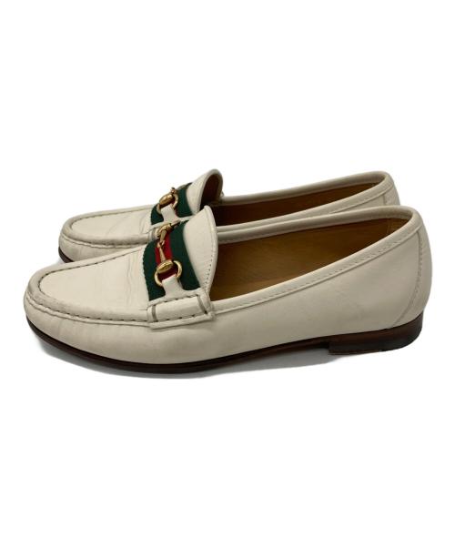 GUCCI（グッチ）GUCCI (グッチ) ビットローファー ホワイト サイズ:36の古着・服飾アイテム