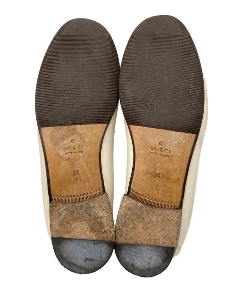 GUCCI（グッチ）GUCCI (グッチ) ビットローファー ホワイト サイズ:36の古着・服飾アイテム