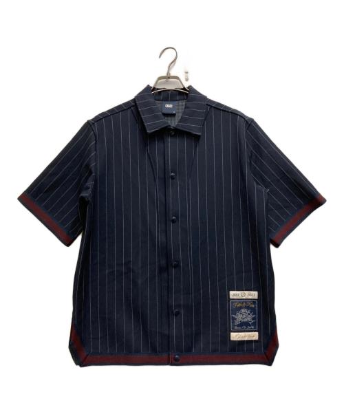 KITH（キス）KITH (キス) Pinstripe Woodpoint Shooting Shirt ネイビー サイズ:Sの古着・服飾アイテム