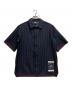 KITH（キス）の古着「Pinstripe Woodpoint Shooting Shirt」｜ネイビー