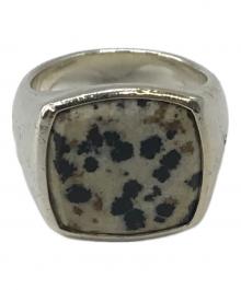 TOM WOOD（トムウッド）の古着「CUSHION LEOPARD RING」｜シルバー×ベージュ