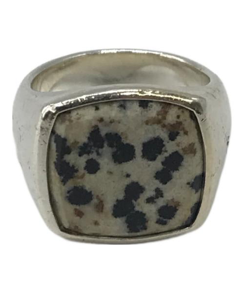 TOM WOOD（トムウッド）TOM WOOD (トムウッド) CUSHION LEOPARD RING シルバー×ベージュ サイズ:6の古着・服飾アイテム