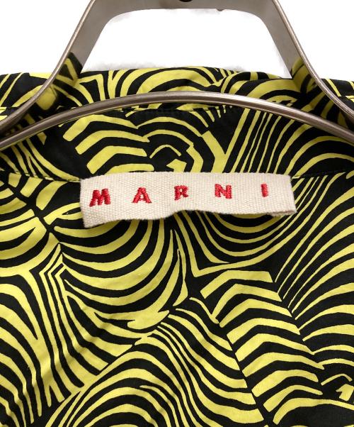 MARNI（マルニ）MARNI (マルニ) 総柄シャツ イエロー×ブラック サイズ:40の古着・服飾アイテム