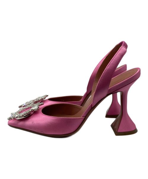 AMINA MUADDI（アミナ・モアディ）AMINA MUADDI (アミナ・モアディ) ビジューヒールパンプス ピンク サイズ:36の古着・服飾アイテム
