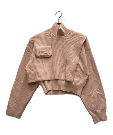 FENDI キラキラニット　size38 VERSACE FENDI FENDACE PINK BLUE CUTOUT SWEATER SIZE 42 NEW
