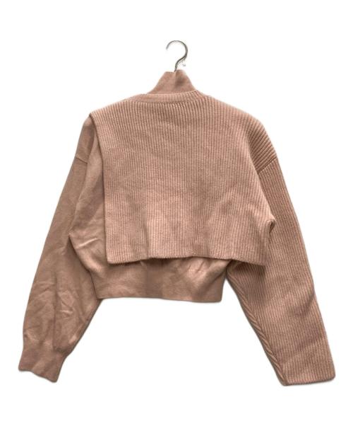 FENDI（フェンディ）FENDI (フェンディ) レイヤードニット ピンク サイズ:38の古着・服飾アイテム