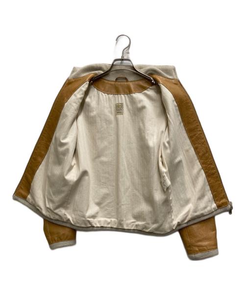 Cinquanta（チンクワンタ）Cinquanta (チンクワンタ) レザージップジャケット ブラウン サイズ:38の古着・服飾アイテム