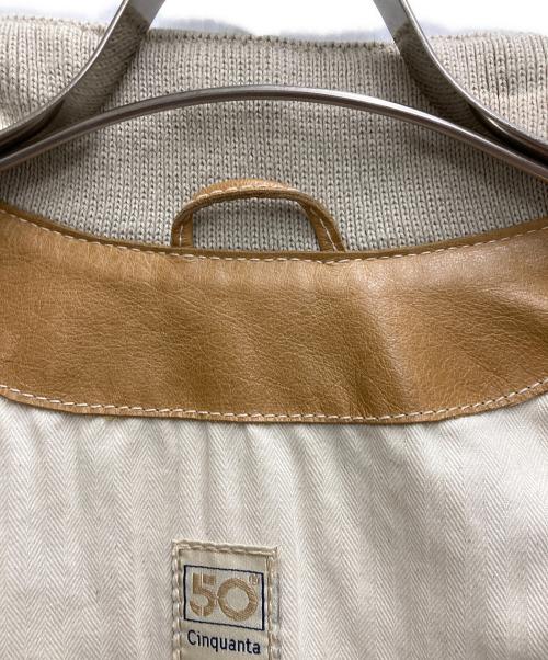 Cinquanta（チンクワンタ）Cinquanta (チンクワンタ) レザージップジャケット ブラウン サイズ:38の古着・服飾アイテム