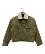 Acne studiosアクネ ストゥディオス）の古着「Trimmed Padded Cotton-Canvas Jacket」｜グリーン