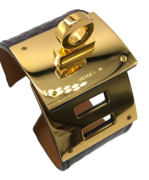 HERMES（エルメス）HERMES (エルメス) ケリードッグ バングル パープルの古着・服飾アイテム