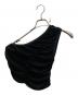Mediam（ミディアム）の古着「Cotton Tulle Gather One Shoulder」｜ブラック