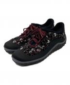 MIU MIUミュウミュウ）の古着「ビジューレースアップスニーカー」｜ブラック×パープル