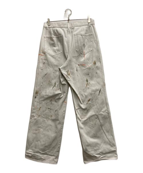 AURALEE（オーラリー）AURALEE (オーラリー) HARD TWIST DENIM HAND PAINTED SLACKS ホワイト サイズ:5の古着・服飾アイテム