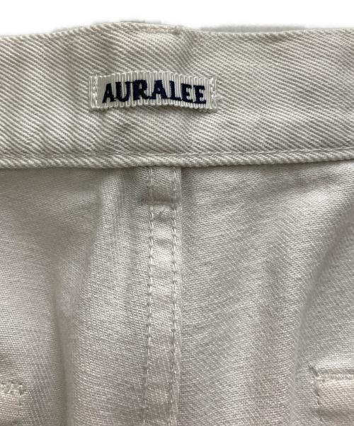 AURALEE（オーラリー）AURALEE (オーラリー) HARD TWIST DENIM HAND PAINTED SLACKS ホワイト サイズ:5の古着・服飾アイテム