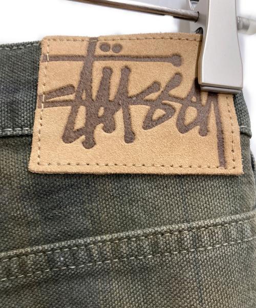 stussy（ステューシー）stussy (ステューシー) チェックバギーショーツ カーキ サイズ:76cm (W30)の古着・服飾アイテム