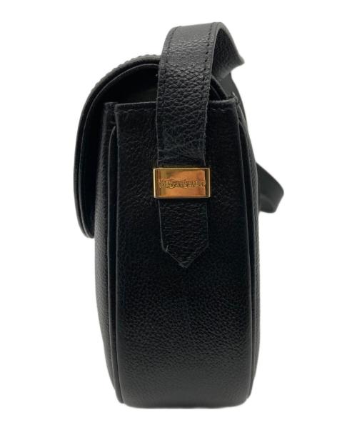 Yves Saint Laurent（イヴサンローラン）Yves Saint Laurent (イヴサンローラン) ハーフムーンショルダーバッグ ブラックの古着・服飾アイテム
