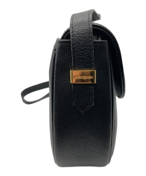 Yves Saint Laurent（イヴサンローラン）Yves Saint Laurent (イヴサンローラン) ハーフムーンショルダーバッグ ブラックの古着・服飾アイテム