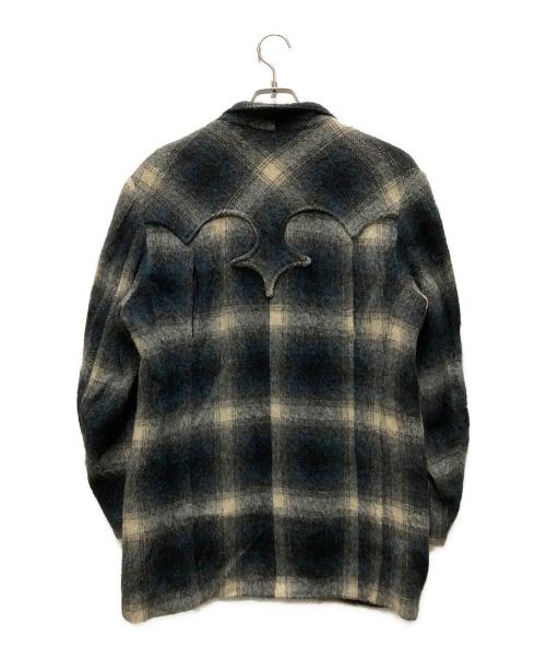VINTAGE（ヴィンテージ）VINTAGE (ヴィンテージ) 50’s～オンブレチェックウエスタンジャケット ネイビー×グレー サイズ:不明の古着・服飾アイテム