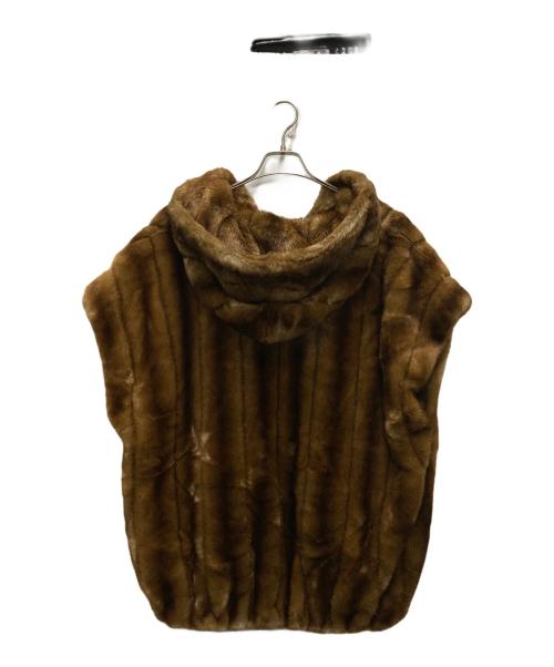 a point etc（アー ポワン ウテセ）a point etc (アー ポワン ウテセ) FAKE FUR VEST ブラウン サイズ:TUの古着・服飾アイテム