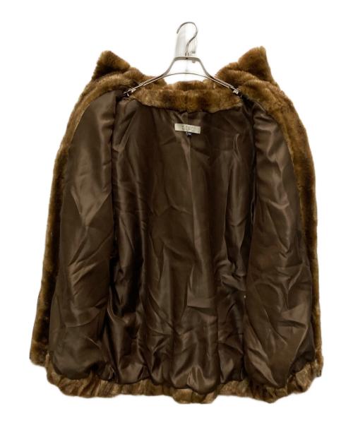 a point etc（アー ポワン ウテセ）a point etc (アー ポワン ウテセ) FAKE FUR VEST ブラウン サイズ:TUの古着・服飾アイテム