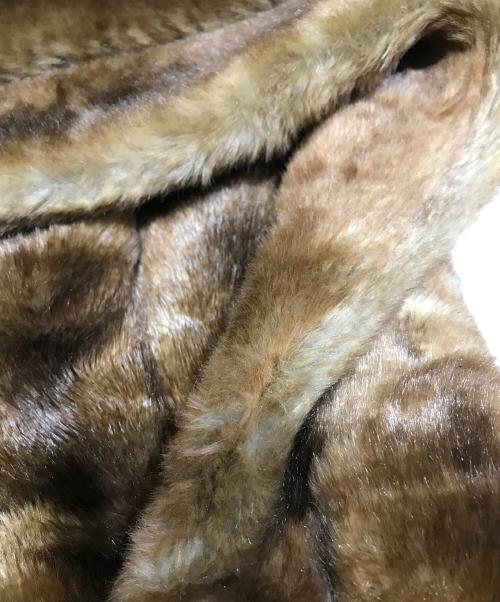 a point etc（アー ポワン ウテセ）a point etc (アー ポワン ウテセ) FAKE FUR VEST ブラウン サイズ:TUの古着・服飾アイテム