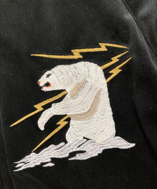 HOUSTON（ヒューストン）HOUSTON (ヒューストン) 別珍スカジャン ブラック サイズ:Mの古着・服飾アイテム