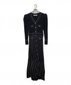 HER LIP TOハーリップトゥ）の古着「Suite Room Knit Long Dress」｜ネイビー