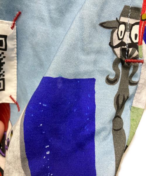 OLLEBOREBLA（アルベロベロ）OLLEBOREBLA (アルベロベロ) イラスト総柄S/Sワンピース ブルー サイズ:不明の古着・服飾アイテム