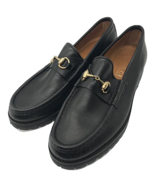 GUCCI（グッチ）GUCCI (グッチ) ホースビット レザー ローファー ブラック サイズ:35 1/2の古着・服飾アイテム