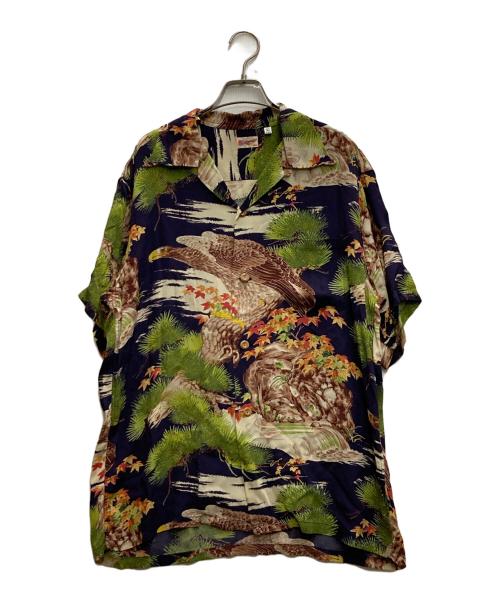 Sun Surf（サンサーフ）Sun Surf (サンサーフ) レーヨンアロハシャツ ネイビー サイズ:Ⅼの古着・服飾アイテム