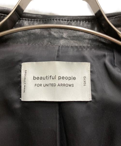 beautiful people（ビューティフルピープル）beautiful people (ビューティフルピープル) ダブルライダースジャケット ブラック サイズ:140の古着・服飾アイテム