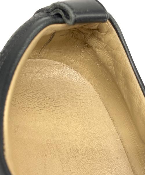 HERMES（エルメス）HERMES (エルメス) セリエボタンパンチングレザースニーカー ブラック サイズ:43 1/2の古着・服飾アイテム