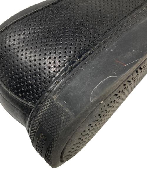 HERMES（エルメス）HERMES (エルメス) セリエボタンパンチングレザースニーカー ブラック サイズ:43 1/2の古着・服飾アイテム