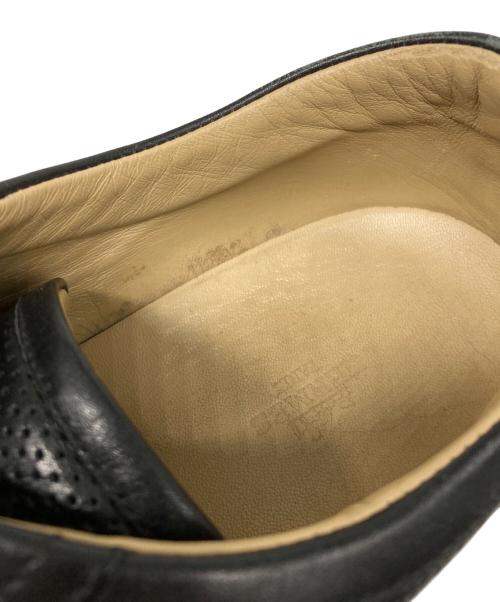 HERMES（エルメス）HERMES (エルメス) セリエボタンパンチングレザースニーカー ブラック サイズ:43 1/2の古着・服飾アイテム