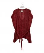 Maison Margielaメゾンマルジェラ）の古着「ニットベスト」｜レッド