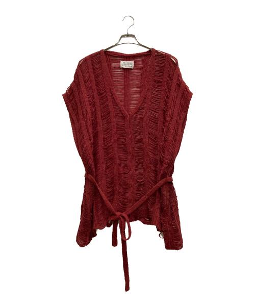 Maison Margiela（メゾンマルジェラ）Maison Margiela (メゾンマルジェラ) ニットベスト レッド サイズ:Mの古着・服飾アイテム