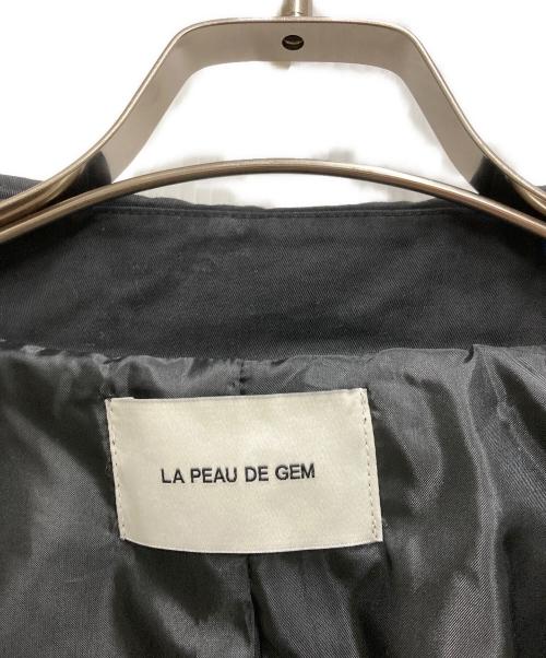 la peau de gem（ラポドゥジェム）la peau de gem (ラポドゥジェム) ジップアップコート ブラック サイズ:FREEの古着・服飾アイテム