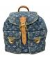LOUIS VUITTON（ルイ ヴィトン）の古着「モノグラムデニム サックアドGM」｜インディゴ