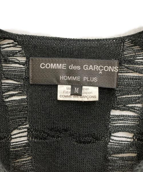 COMME des GARCONS HOMME PLUS（コムデギャルソンオムプリュス）COMME des GARCONS HOMME PLUS (コムデギャルソンオムプリュス) ダメージ加工ニット ブラック サイズ:Ⅿの古着・服飾アイテム