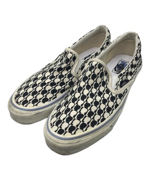 VANS VAULT（バンズボルト）VANS VAULT (バンズボルト) BRAIN DEAD (ブレインデッド) スリッポン ホワイト×ブラック サイズ:US 10の古着・服飾アイテム
