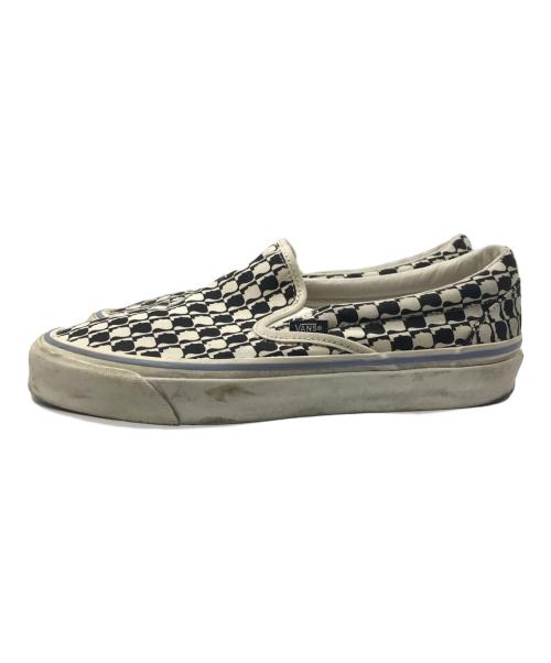 VANS VAULT（バンズボルト）VANS VAULT (バンズボルト) BRAIN DEAD (ブレインデッド) スリッポン ホワイト×ブラック サイズ:US 10の古着・服飾アイテム