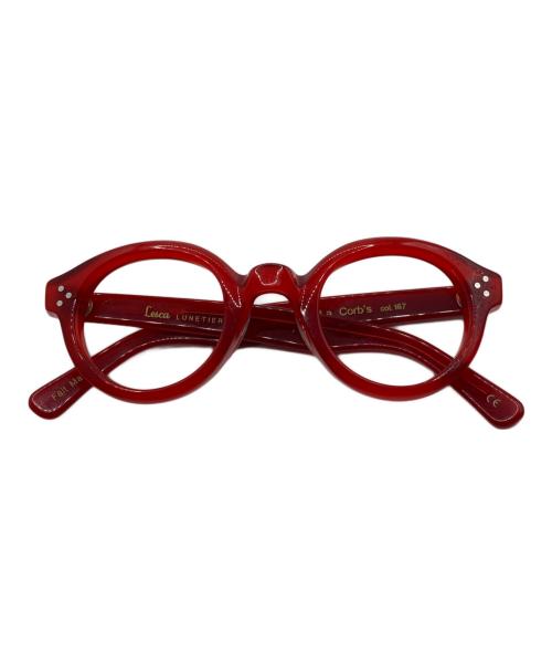 Lesca（レスカ）Lesca (レスカ) 眼鏡フレーム レッドの古着・服飾アイテム