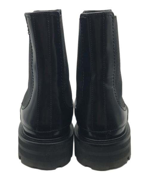 ALEXANDER McQUEEN（アレキサンダーマックイーン）ALEXANDER McQUEEN (アレキサンダーマックイーン) レザーチェルシーブーツ ブラック サイズ:39の古着・服飾アイテム